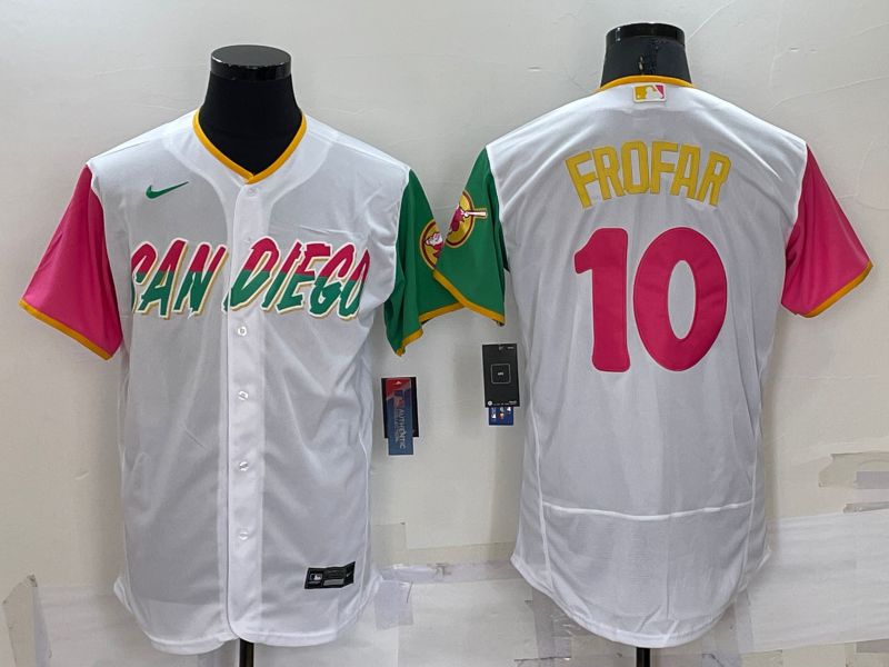 Men San Diego Padres #10 Frofar White City Edition Elite Nike 2022 MLB Jersey